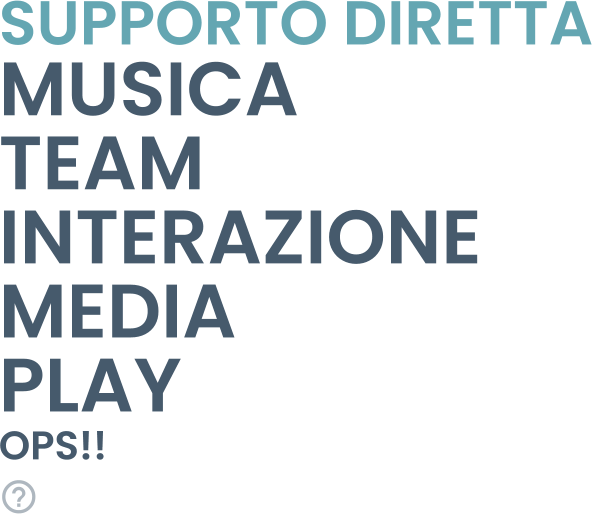 SUPPORTO DIRETTA MUSICA TEAM INTERAZIONE MEDIA PLAY OPS!!  