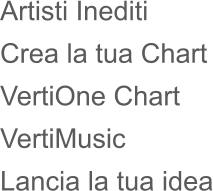 Artisti Inediti Crea la tua Chart VertiOne Chart VertiMusic Lancia la tua idea