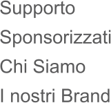Supporto Sponsorizzati Chi Siamo I nostri Brand